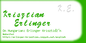 krisztian erlinger business card